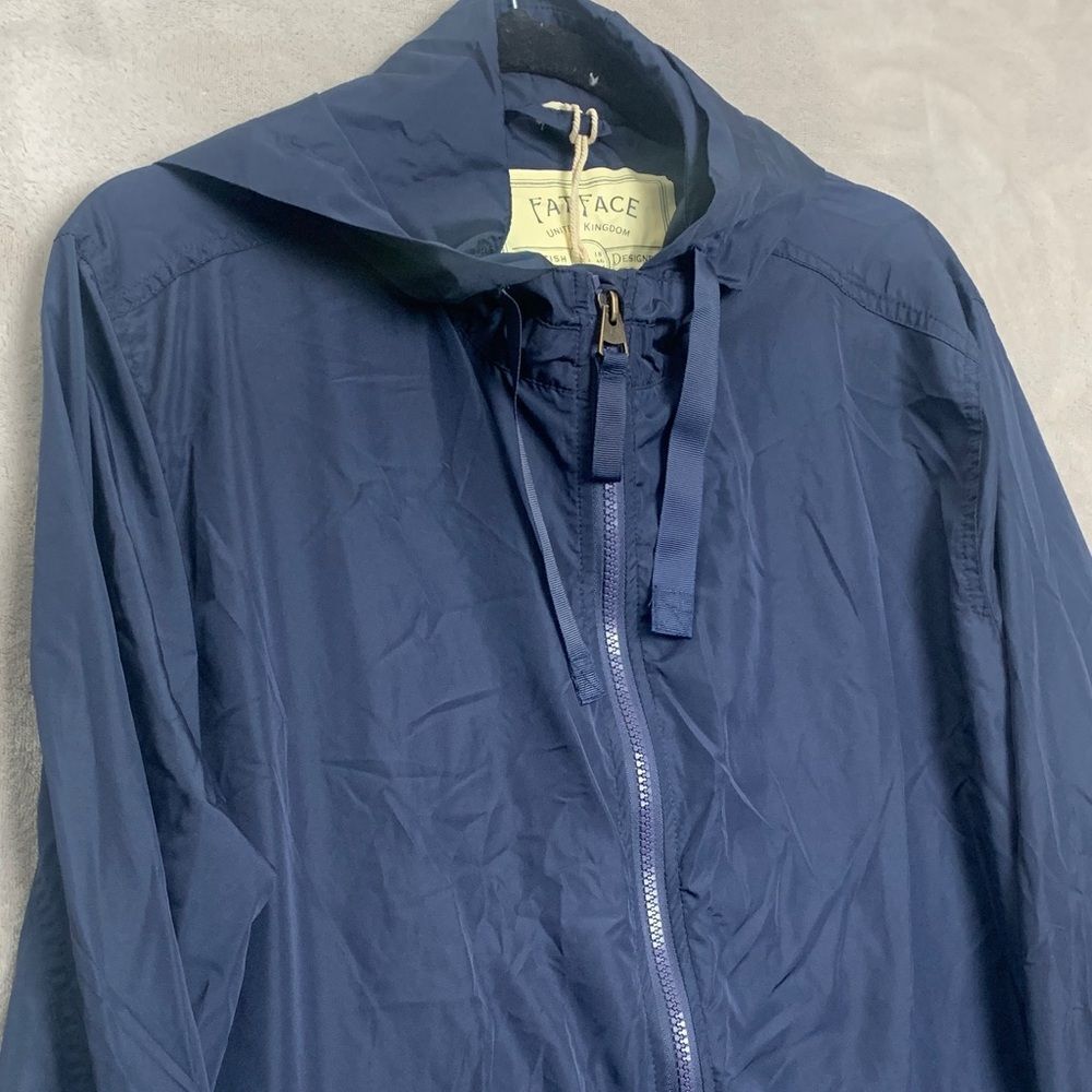 FAT FACE | 14 UNISEX CASUAL MINIMALISTIC RAIN JACKET | BLUE NAVY UNITED KINGDOM